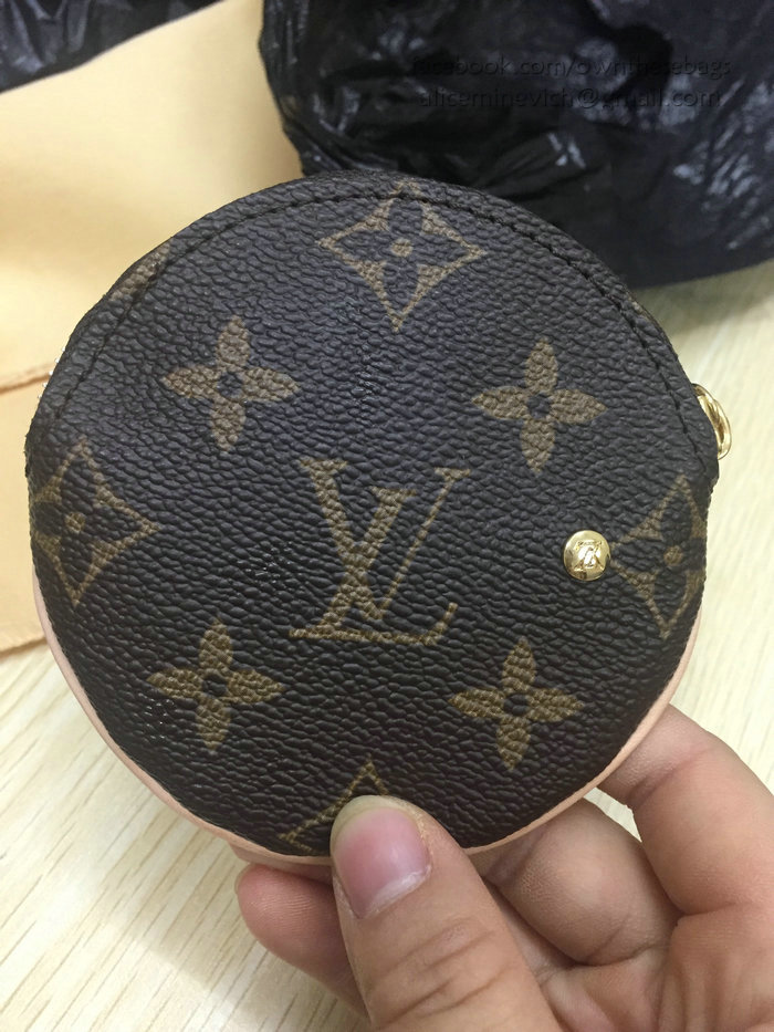 Louis Vuitton Monogram Canvas Round Coin Purse with Print M61926