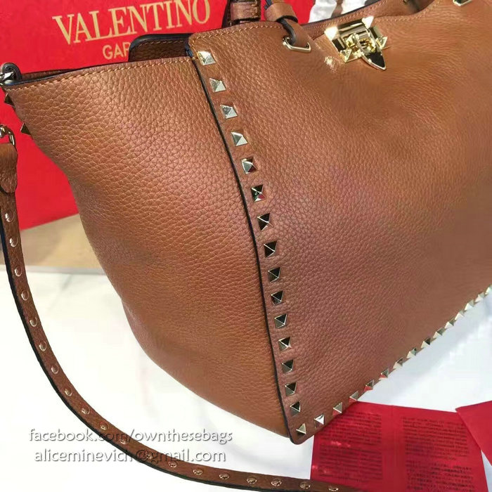 Valentino Rockstud Noir Medium Tote Bag V1125