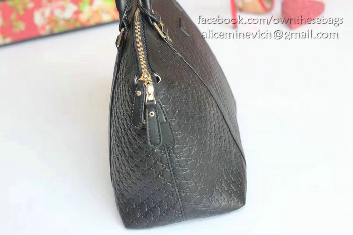 Gucci Black Gucci Signature Leather Top Handle Bag 449655