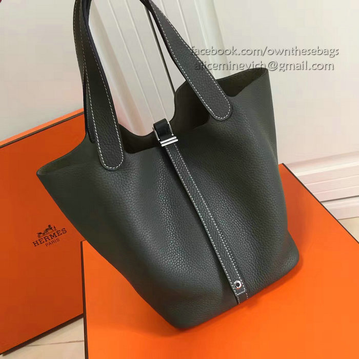 Hermes Picotin Lock 22 Tote Bag Togo Leather Black HP1112