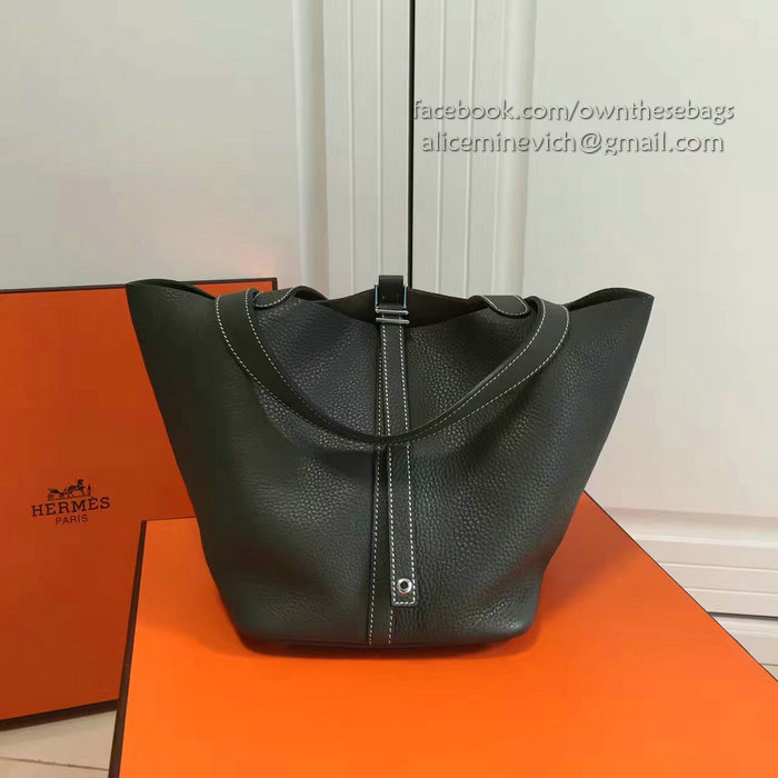 Hermes Picotin Lock 22 Tote Bag Togo Leather Black HP1112