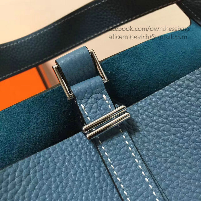 Hermes Picotin Lock 22 Tote Bag Togo Leather Blue HP1112