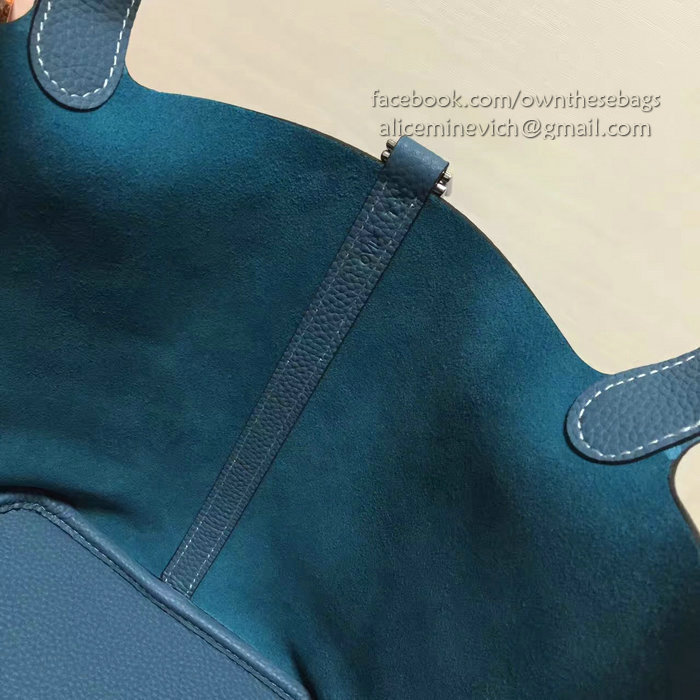 Hermes Picotin Lock 22 Tote Bag Togo Leather Blue HP1112