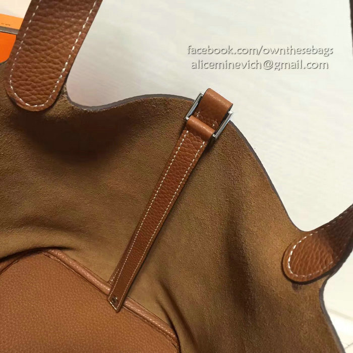 Hermes Picotin Lock 22 Tote Bag Togo Leather Brown HP1112