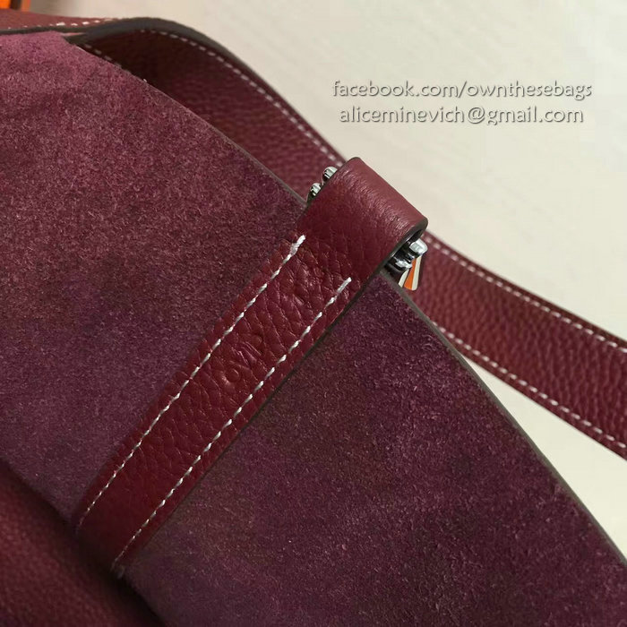 Hermes Picotin Lock 22 Tote Bag Togo Leather Burgundy HP1112