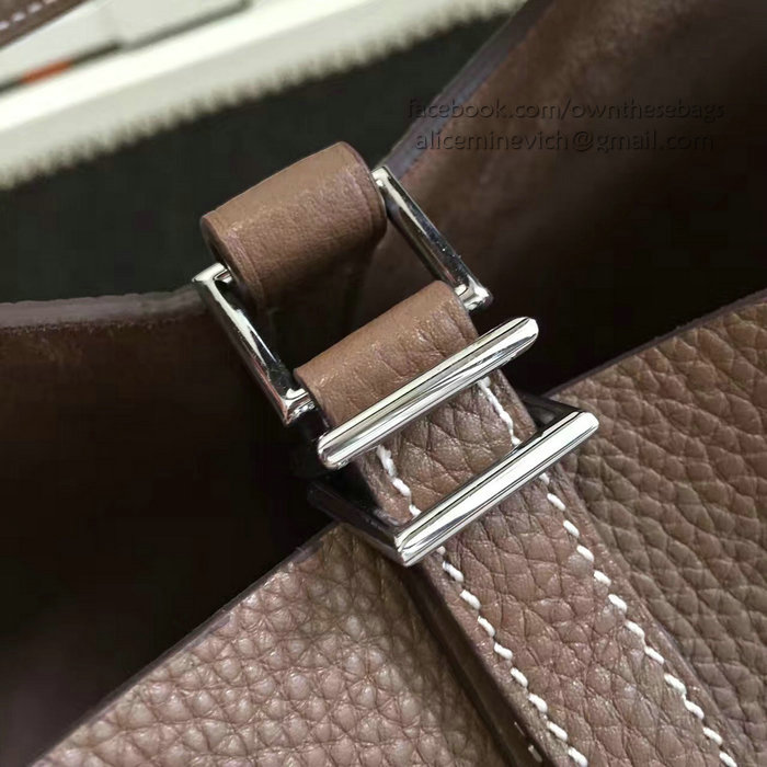 Hermes Picotin Lock 22 Tote Bag Togo Leather Coffee HP1112