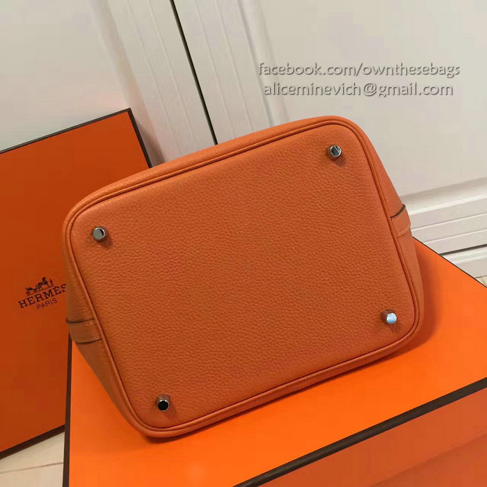 Hermes Picotin Lock 22 Tote Bag Togo Leather Orange HP1112