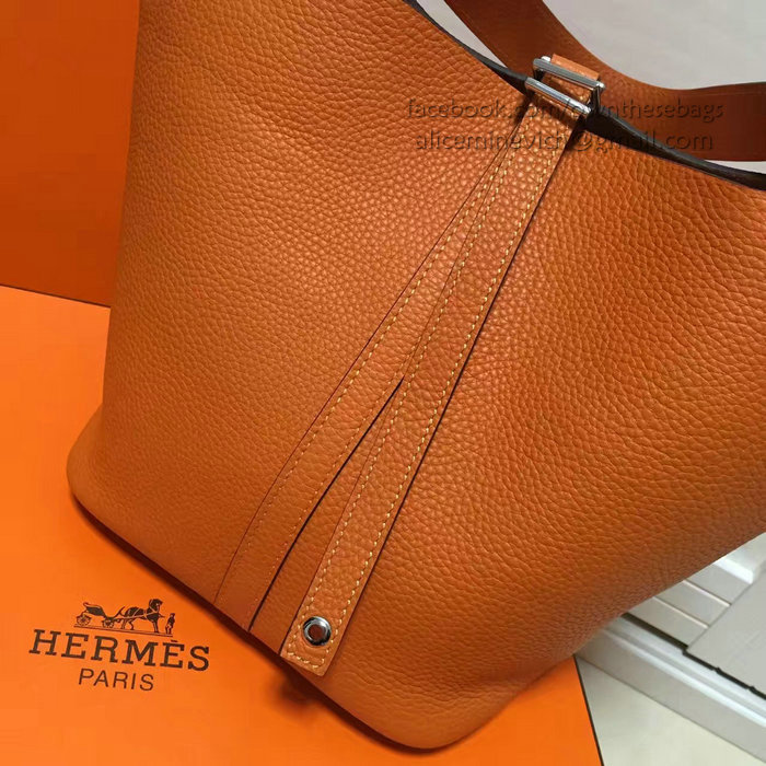 Hermes Picotin Lock 22 Tote Bag Togo Leather Orange HP1112