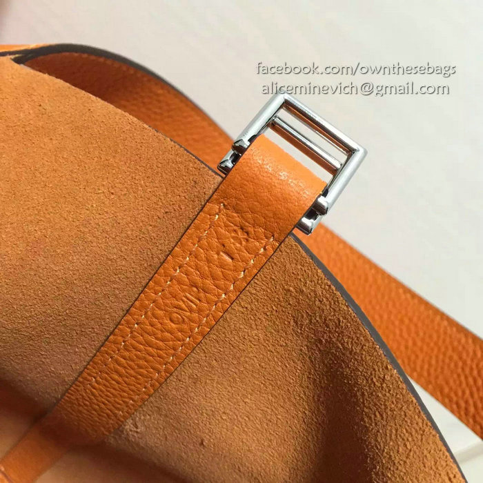 Hermes Picotin Lock 22 Tote Bag Togo Leather Orange HP1112