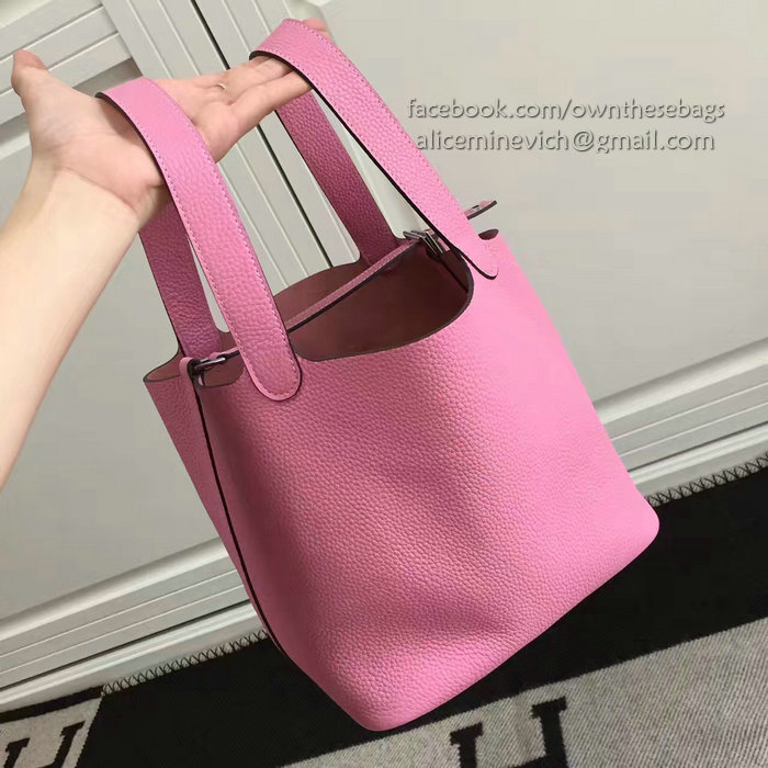 Hermes Picotin Lock 22 Tote Bag Togo Leather Pink HP1112