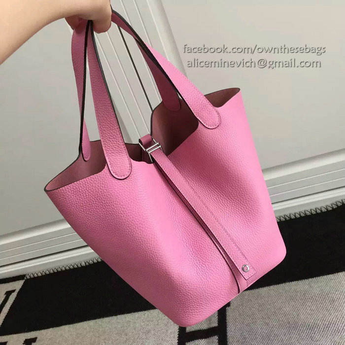 Hermes Picotin Lock 22 Tote Bag Togo Leather Pink HP1112