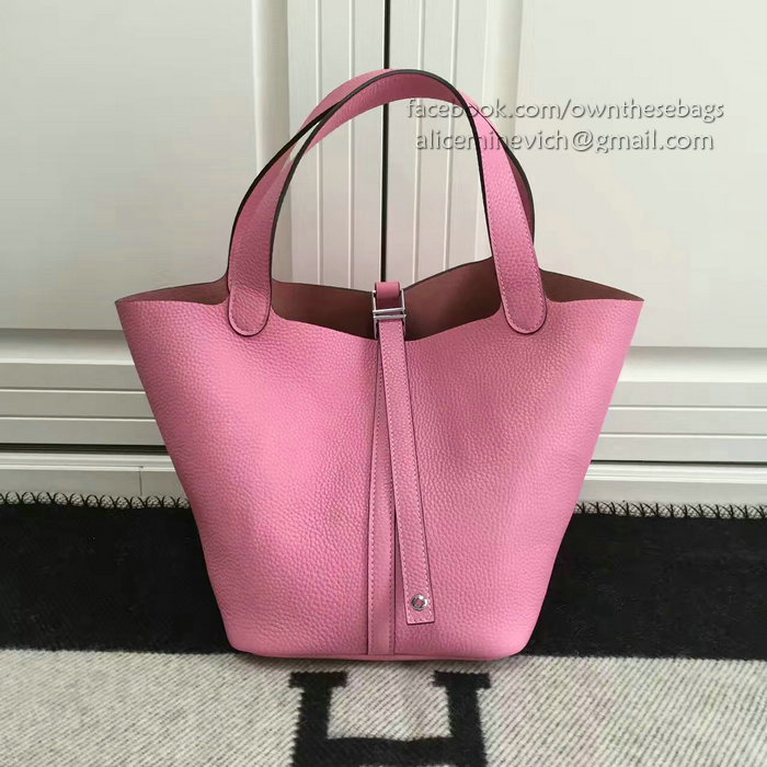 Hermes Picotin Lock 22 Tote Bag Togo Leather Pink HP1112