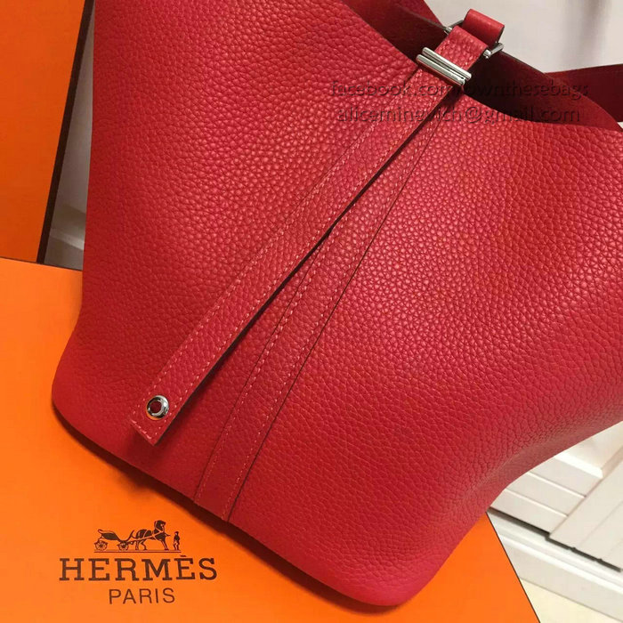 Hermes Picotin Lock 22 Tote Bag Togo Leather Red HP1112