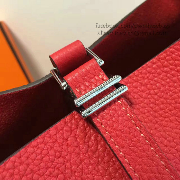 Hermes Picotin Lock 22 Tote Bag Togo Leather Red HP1112