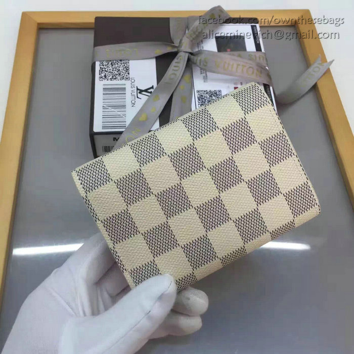 Louis Vuitton Damier Azur Canvas Victorine Wallet Fuchsia N41659