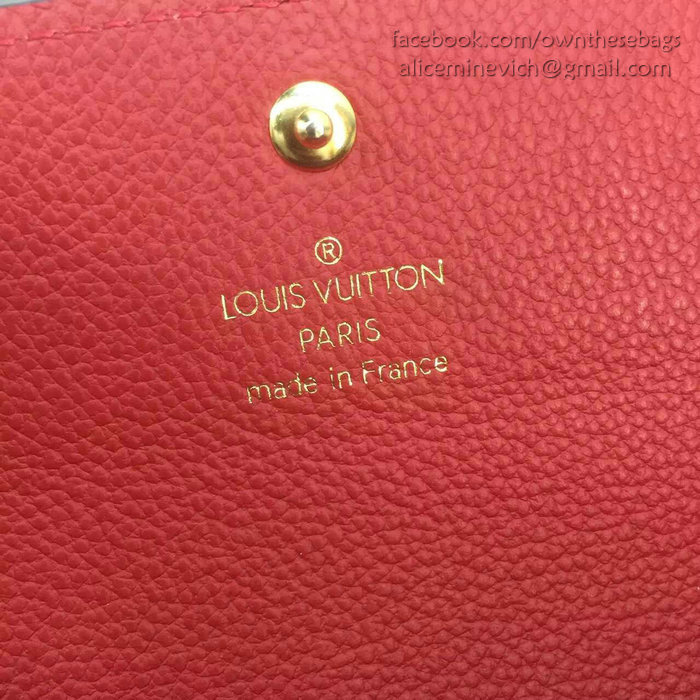 Louis Vuitton Embossed Calf Leather Pont-neuf Wallet Cherry M61833