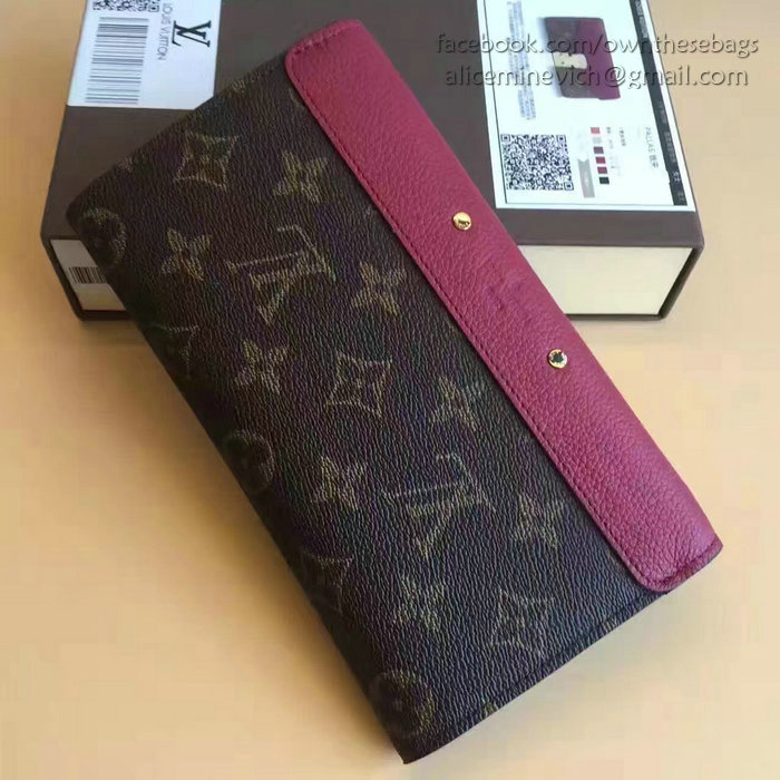 Louis Vuitton Monogram Canvas Pallas Wallet Burgundy M41948