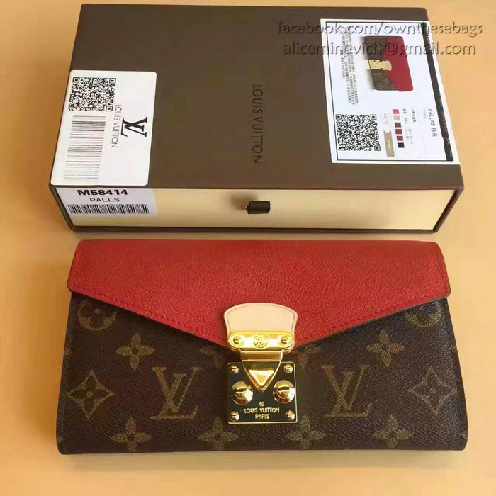 Louis Vuitton Monogram Canvas Pallas Wallet Cherry M41948