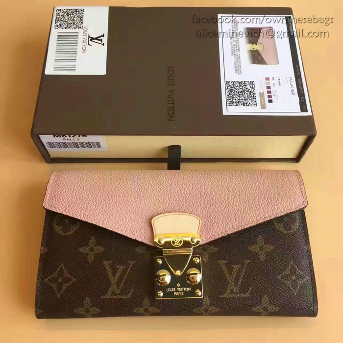 Louis Vuitton Monogram Canvas Pallas Wallet Pink M41948