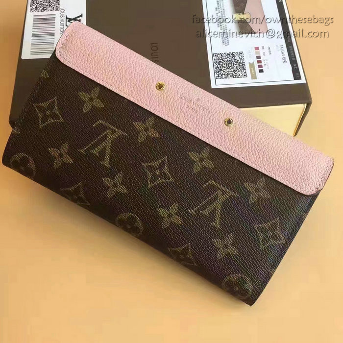 Louis Vuitton Monogram Canvas Pallas Wallet Pink M41948