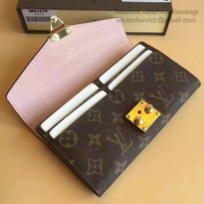 Louis Vuitton Monogram Canvas Pallas Wallet Pink M41948