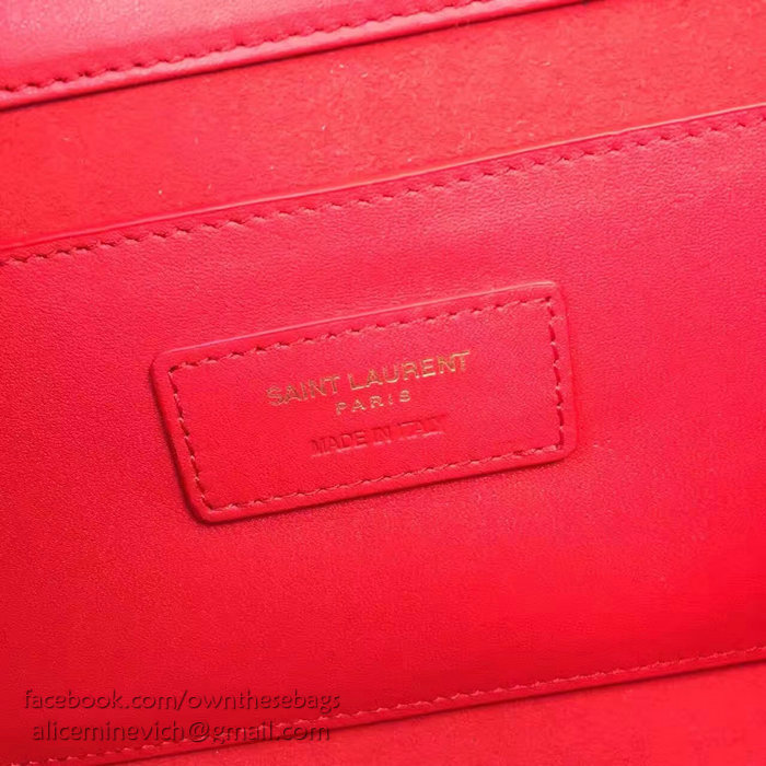 Saint Laurent Medium Kate Monogram Smooth Leather Shoulder Bag Red Y121250