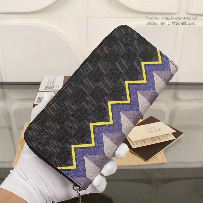 Louis Vuitton Damier Graphite Canvas Zippy Wallet N61253