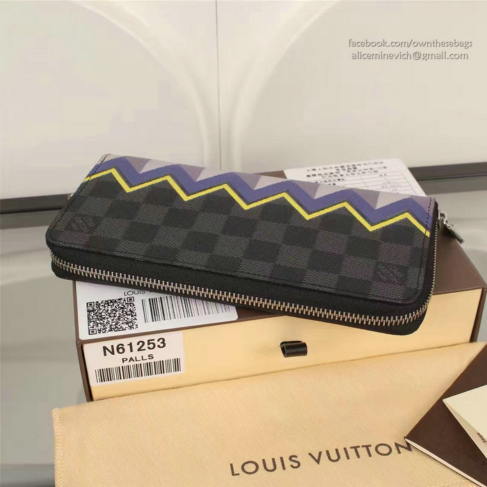 Louis Vuitton Damier Graphite Canvas Zippy Wallet N61253