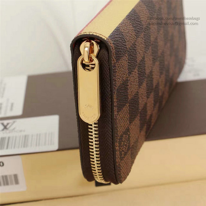 Louis Vuitton Damier Ebene Canvas Zippy Wallet N61360