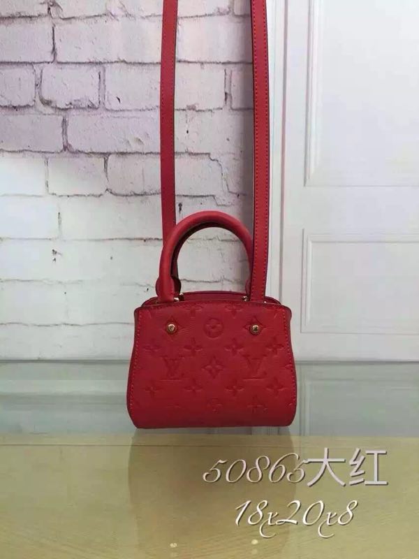 Louis Vuitton Monogram Empreinte Nano Montaigne Red M50865