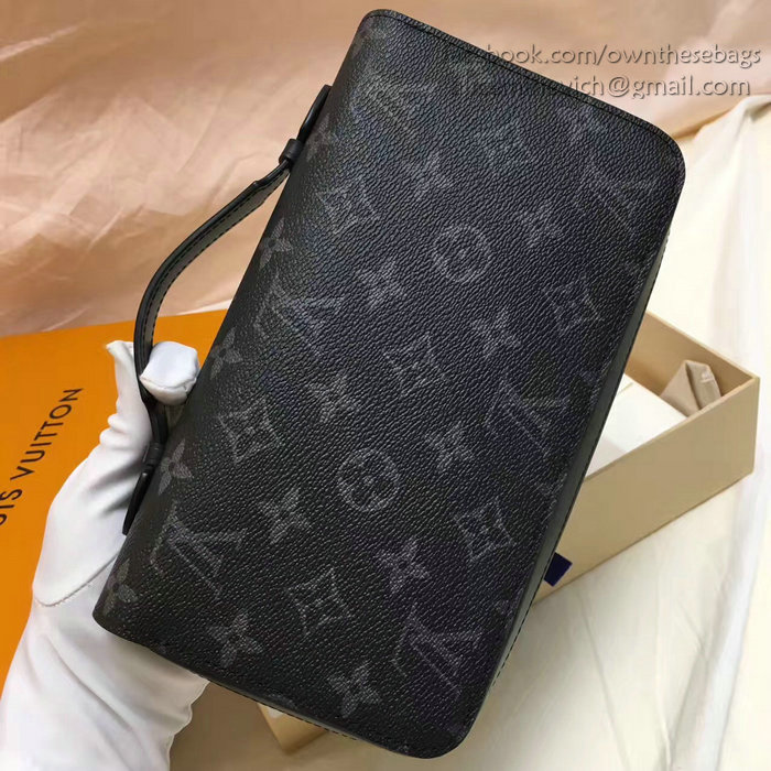 Louis Vuitton Monogram Eclipse Canvas Zippy XL Wallet M61698