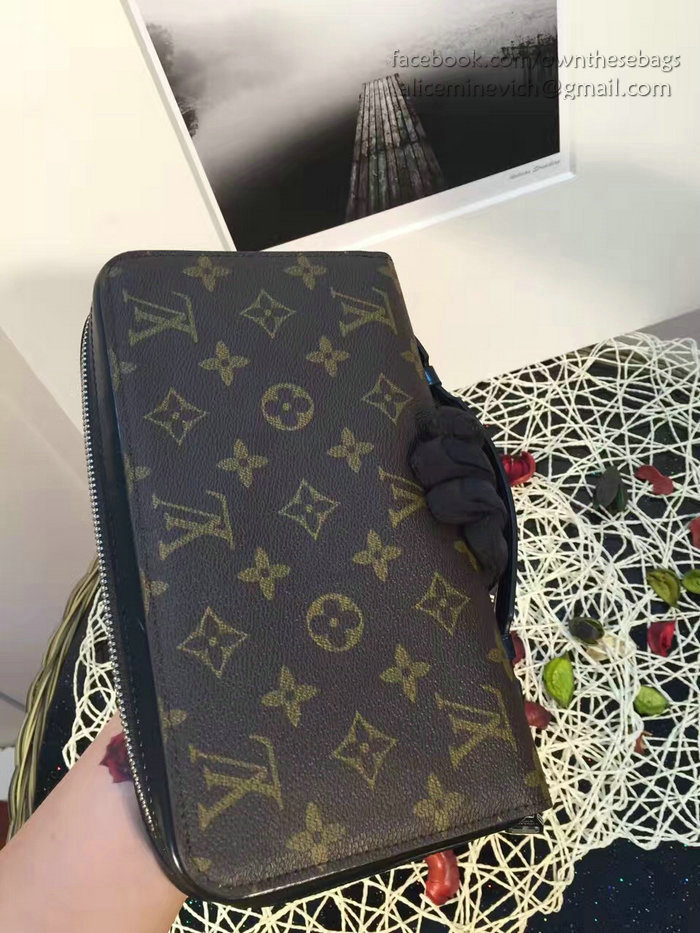 Louis Vuitton Monogram Macassar Canvas ZIPPY XL Wallet M61506