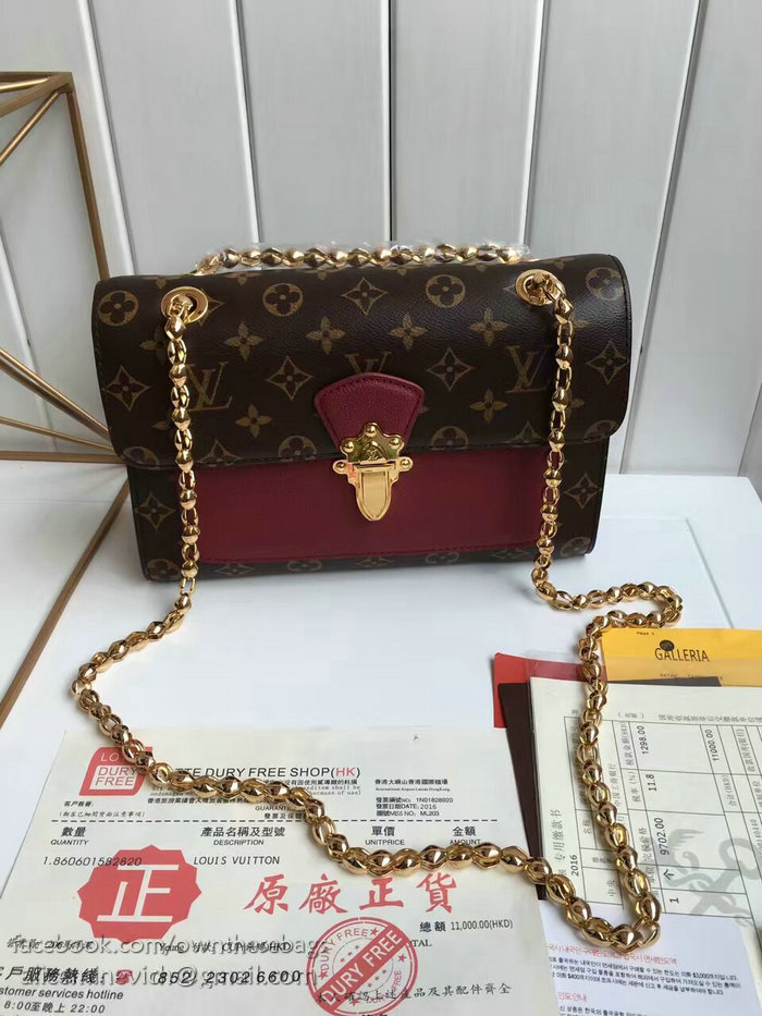 Louis Vuitton Monogram Canvas Victoire Bag Raisin M41731