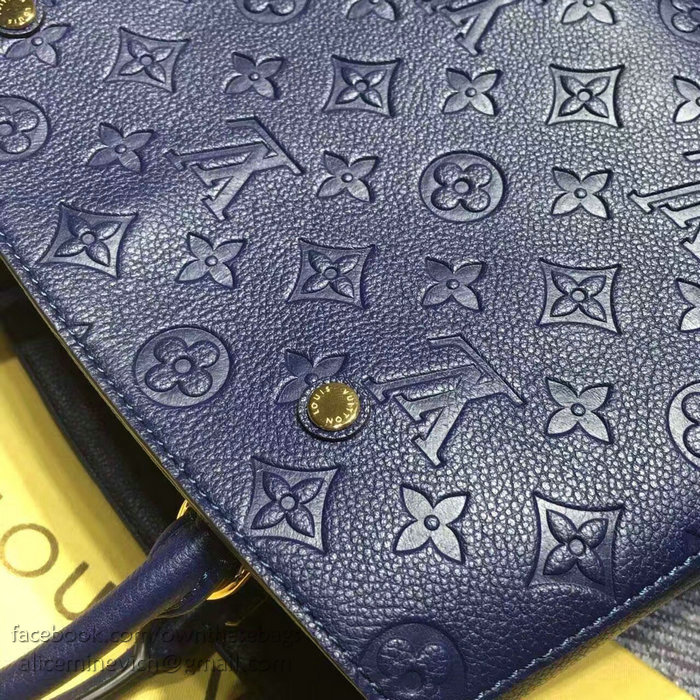 Louis Vuitton Monogram Empreinte Montaigne BB Blue M41053