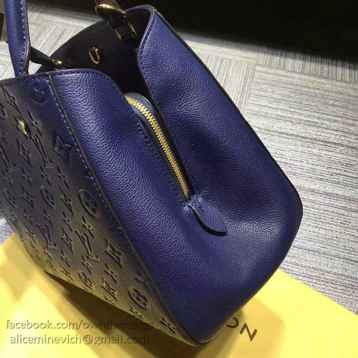 Louis Vuitton Monogram Empreinte Montaigne BB Blue M41053