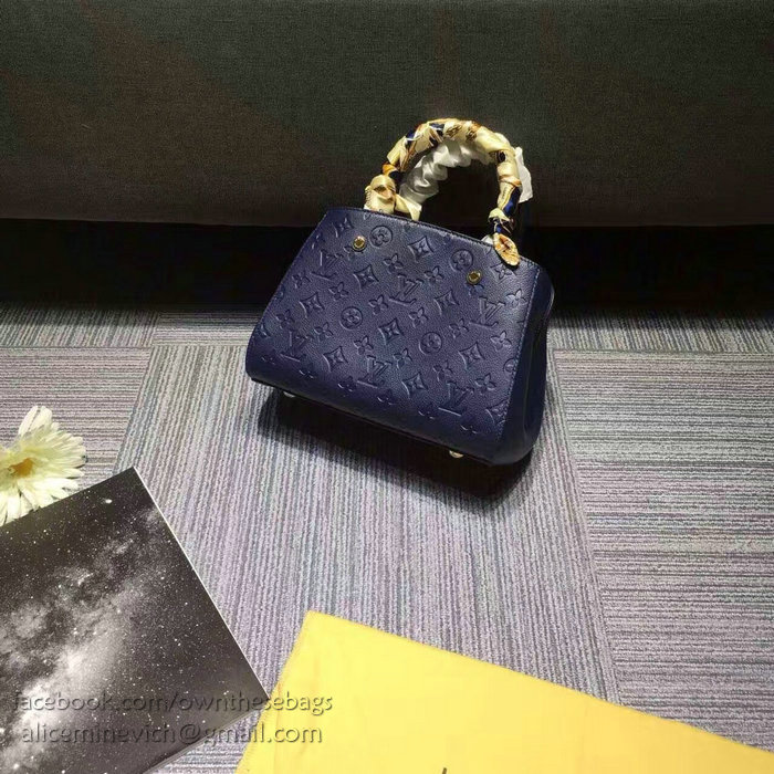 Louis Vuitton Monogram Empreinte Montaigne BB Blue M41053