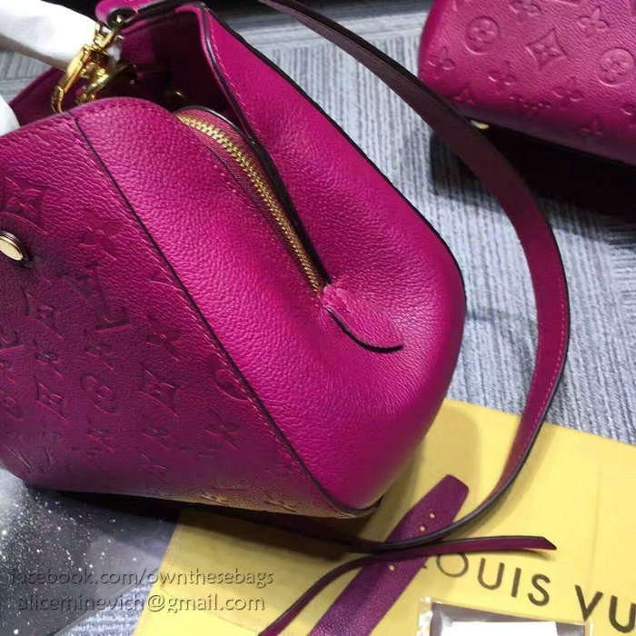 Louis Vuitton Monogram Empreinte Montaigne BB Fuchsia M41053