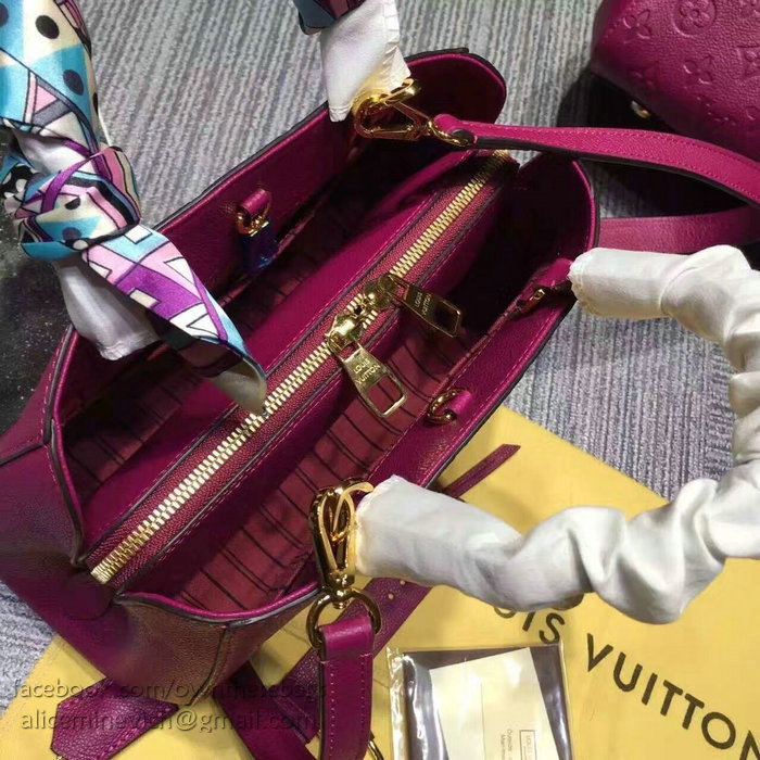 Louis Vuitton Monogram Empreinte Montaigne BB Fuchsia M41053