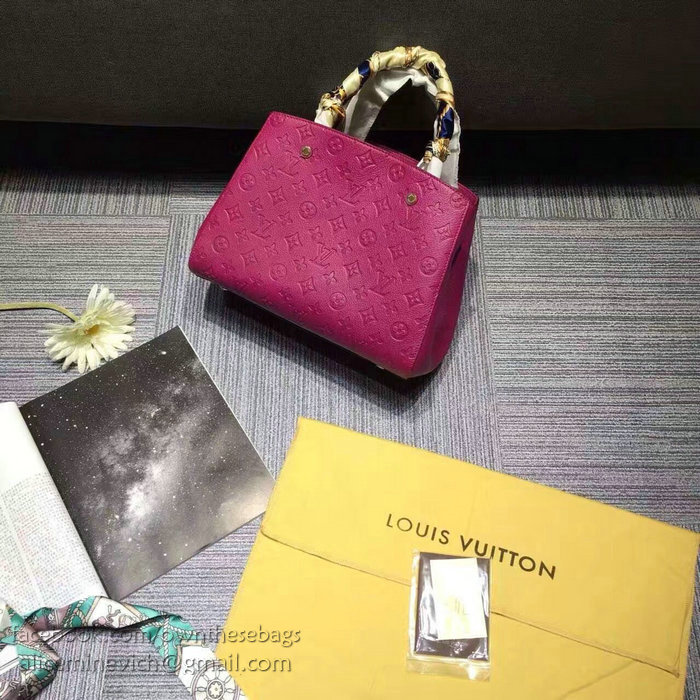 Louis Vuitton Monogram Empreinte Montaigne BB Fuchsia M41053