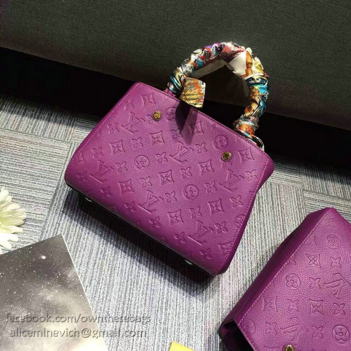 Louis Vuitton Monogram Empreinte Montaigne BB Purple M41053