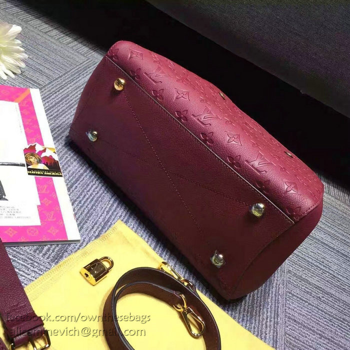 Louis Vuitton Monogram Empreinte Montaigne BB Raisin M41053