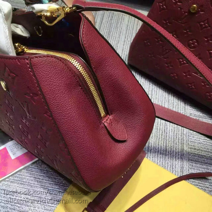 Louis Vuitton Monogram Empreinte Montaigne BB Raisin M41053