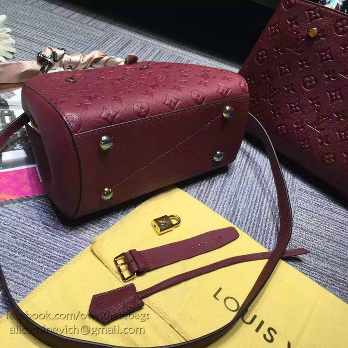 Louis Vuitton Monogram Empreinte Montaigne BB Raisin M41053