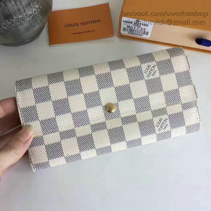 Louis Vuitton Damier Azur Canvas Portefeiulle Sarah Long Wallet N61735