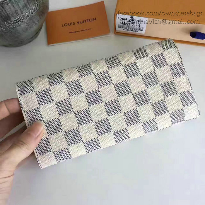 Louis Vuitton Damier Azur Canvas Portefeiulle Sarah Long Wallet N61735