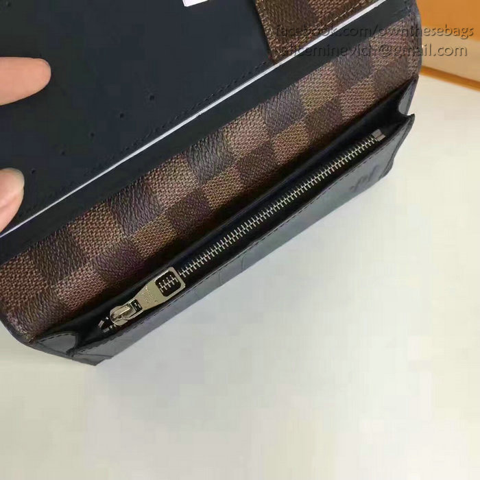 Louis Vuitton Damier Ebene Canvas Brazza Wallet N63168