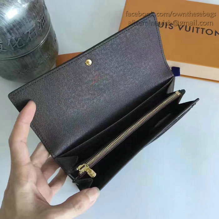 Louis Vuitton Damier Ebene Canvas Portefeiulle Sarah Long Wallet N61735