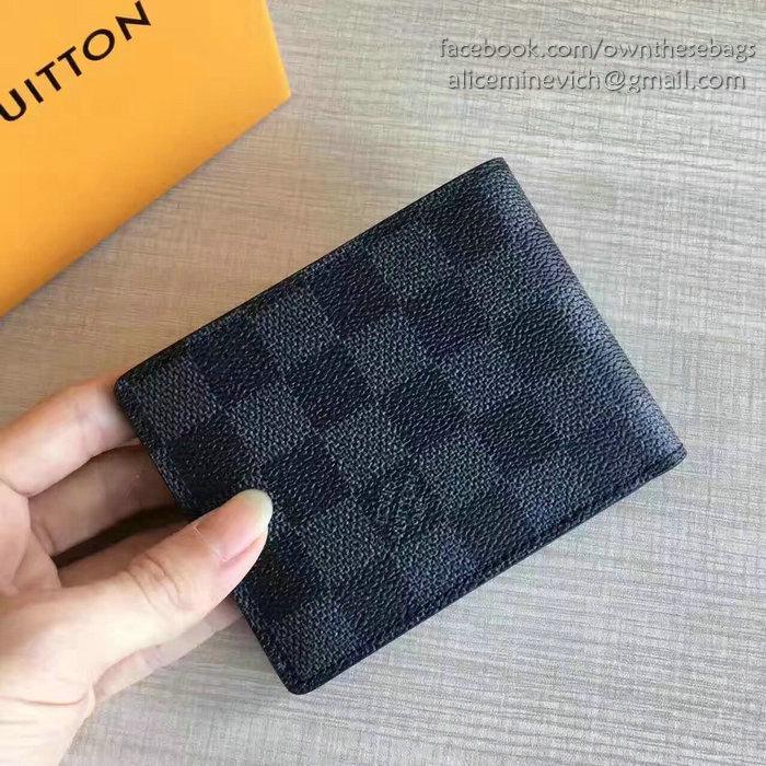 Louis Vuitton Damier Graphite Canvas Multiple Wallet N62663