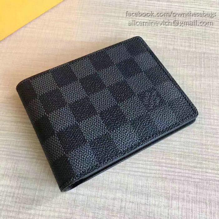 Louis Vuitton Damier Graphite Canvas Multiple Wallet N62663