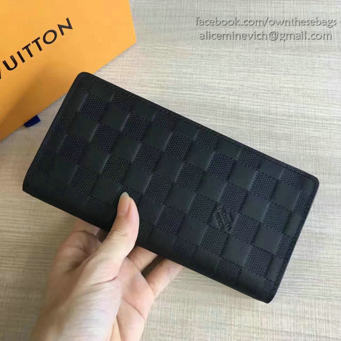 Louis Vuitton Damier Infini Leather Brazza Wallet Onyx N63010